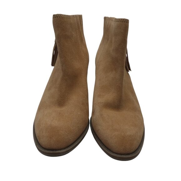 Vionic Madeline Brown Suede Boho Tassle Zipper Heeled Ankle Boots Womens 8.5 - Picture 8 of 13